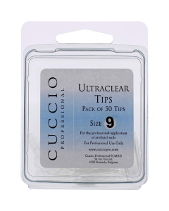 Cuccio Pro Ultraclear Tips # 9 50pcs Acrylic Nails