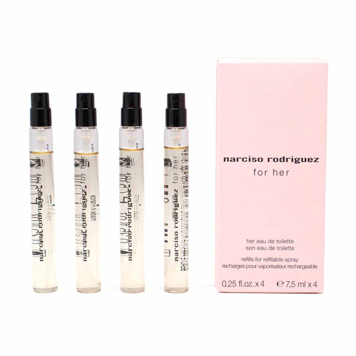 Narciso Rodriguez For Her W Mini Set Edt 4 X 7.5Ml Refillable