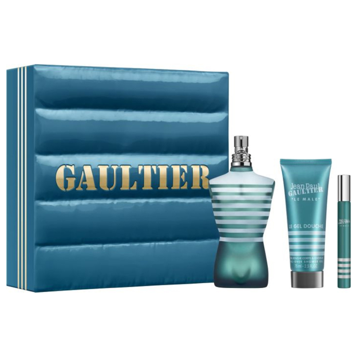 Jean Paul Gaultier Le Male (M) Set Edt 125ml + Edt 10ml + Sg 75ml (Tin